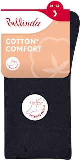 dámské ponožky Cotton Comfort, 39-42, černé Bellinda