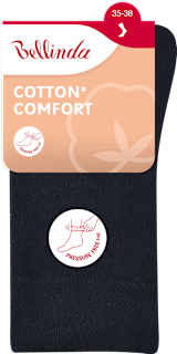 dámské ponožky Cotton Comfort, 35-38, černé Bellinda