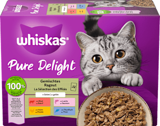 Nassfutter Katze Pure Delight Gemischtes Ragout in Gelee Whiskas