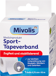 Sport-Tapeverband, 3,75 cm x 10 m, 1 Rolle Mivolis