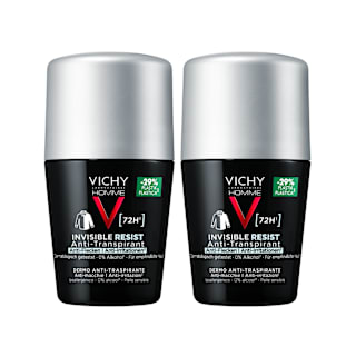 Vichy Homme Deo Roll-on Invisible Resist 72h DP 2x50ml VICHY LABORATOIRES