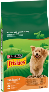 Hrană uscată câini cu pui Balance Friskies