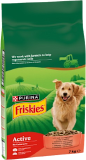 Hrană uscată câini cu Vită Friskies