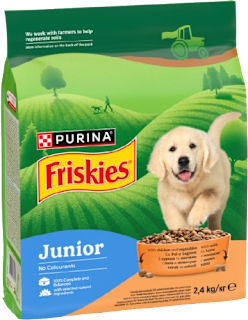 Hrană uscată câini Junior pui Friskies