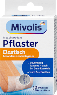 Pflaster Elastisch 10 cm x 6 cm, 10 Stück Mivolis