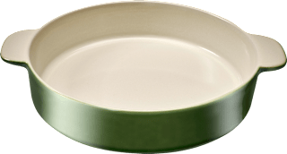 Auflaufform aus Steinzeug, beige/grün (26 cm) dm home