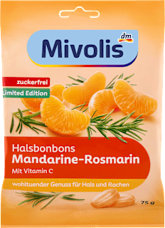 Bonbon, Halsbonbons Mandarine-Rosmarin Mivolis