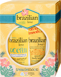 Ajándékcsomag tusfürdővel és testradírral, Brazilian love Treaclemoon