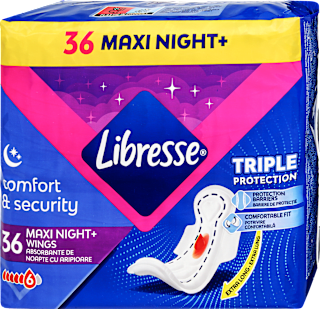  Éjszakai egészségügyi szárnyas betét Maxi Night+ Libresse