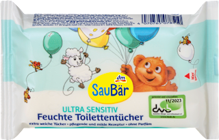 Carta igienica umidificata ULTRA SENSITIV SauBär