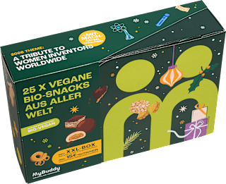 Adventskalender 2026 Vegane Bio-Snacks myBuddy