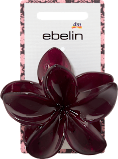 Haarklammer Blumen, aubergine ebelin