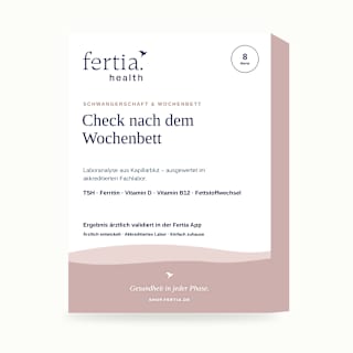 Check nach dem Wochenbett – Bluttest mit Laboranalyse für Zuhause fertia health