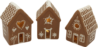 LED Lebkuchenhaus, Keramik (7x7x10 cm) Dekorieren & Einrichten
