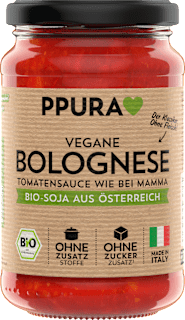 Tomatensauce, Bolognese, vegan PPURA