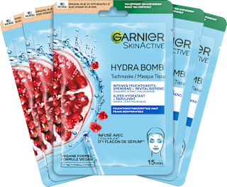 Tuchmaske Hydra Bomb Granatapfel 5 Stück GARNIER