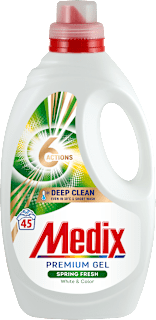 Гел за бяло и цветно пране Spring Fresh, 45 пр. Medix