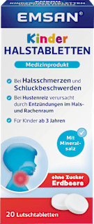 Halstabletten für Kinder Erdbeergeschmack Emsan