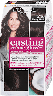 Barva za lase, 200 Ebenovinsko črna L'ORÉAL PARiS casting CRÈME GLOSS