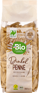 Nudeln, Penne aus Dinkel dmBio