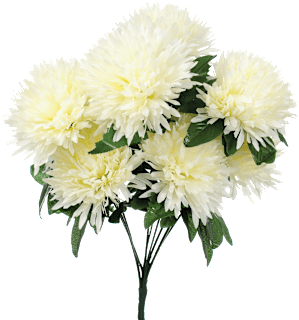 Bukiet 9 chryzantem kremowych 60 cm JUMI