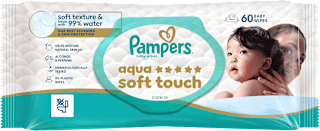 Șervețele umede Aqua Soft Touch cu 99% apă Pampers