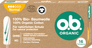 100 % Organic Cotton tampóny Normal o.b.
