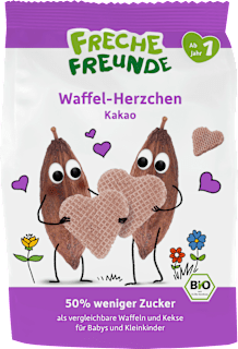 Babysnack Waffel-Herzchen Kakao ab 1 Jahr Freche Freunde