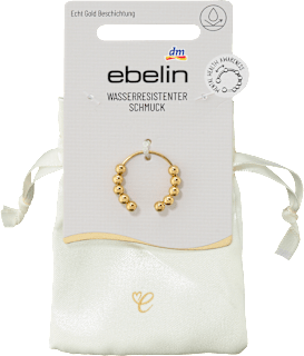 Anxiety-Ring mit Perlen wasserfest, Gold-Optik ebelin