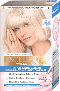 Боя за коса Excellence Pure Blond Nr.03 Ултрасветло пепеляво-русо L'ORÉAL PARiS EXCELLENCE Creme