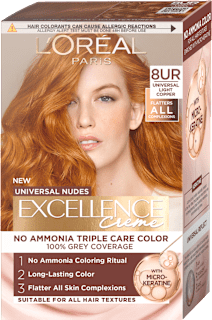 Боя за коса Nr.8UR Universal Light Copper L'ORÉAL PARiS EXCELLENCE Creme