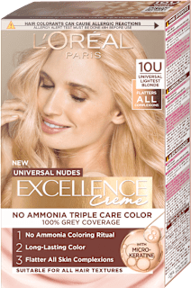Боя за коса без амоняк Nudes, Nr.10U Universal Lightest Blonde L'ORÉAL PARiS EXCELLENCE Creme