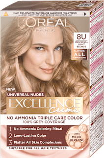 Боя за коса без амоняк Nudes, Nr.8U Universal Light Blonde L'ORÉAL PARiS EXCELLENCE Creme