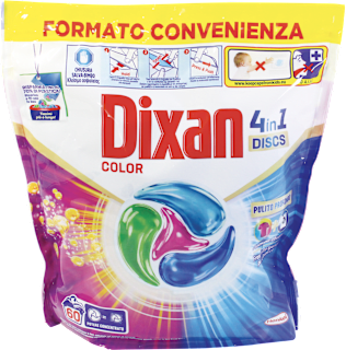 Detersivo lavatrice 4in1 discs per capi colorati Dixan