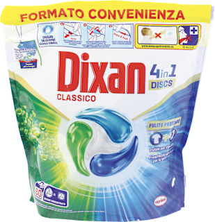 Detersivo lavatrice 4in1 discs classico Dixan