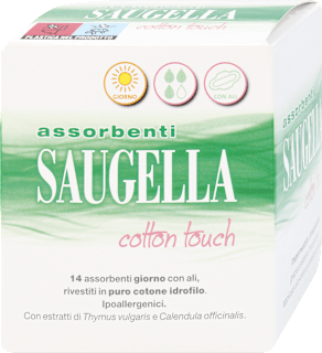 Assorbenti giorno con ali cotton touch SAUGELLA
