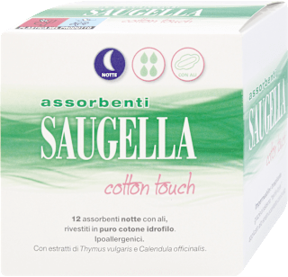 Assorbenti notte con ali cotton touch SAUGELLA