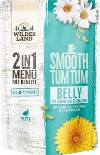 Nassfutter Katze mit Pute, belly, 2in1 Menü mit Benefit Wildes Land
