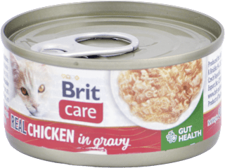 Krmivo pre mačky care Real kura v šťave Brit