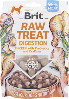 Pochúťka pre psy RAW TREAT Digestion kura Brit