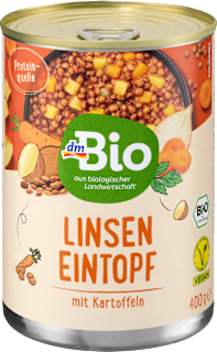 Eintopf, Linsen mit Kartoffeln dmBio