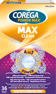 Tablete za čiščenje zobnih protez Max Clean COREGA