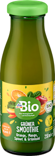 Smoothie, Grün mit Orange, Mango, Spinat & Grünkohl dmBio