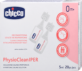 Hipertonična fiziološka raztopina PhysioCleanIPER Chicco