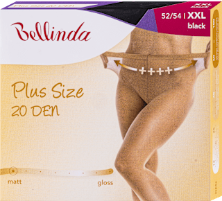 punčochové kalhoty Plus Size, 52/54, černé Bellinda