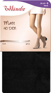 punčochové kalhoty Matt 40 DEN, 36-40 černé Bellinda