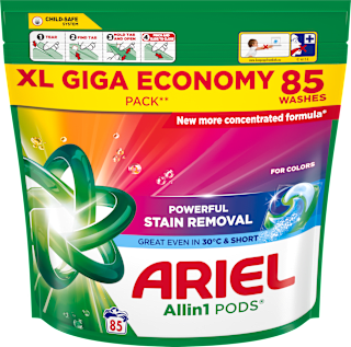Kapsule za pranje barvnega perila All in 1 ARIEL