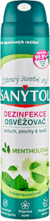 dezinfekční osvěžovač vzduchu, ploch a textilií Mentolová vůně SANYTOL