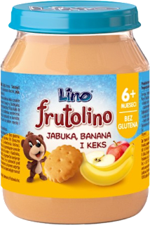Frutolino kašica jabuka, banana, keks, 6+ mj. Lino