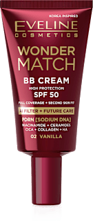 Wonder Match BB krema – 02 Vanilla, SPF 50 EVELINE COSMETICS